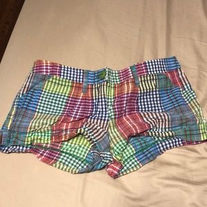 Plaid multicolor shorts size 6